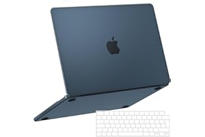 NPUOLS Etui do MacBook Air 15 2025 2024 2023, A3241 A3114 A2941 M4 M3 M2, przywrócić kolor Mac, twardy plastikowy futerał ochronny Slim TPU Wersja UE, Midnight Mate