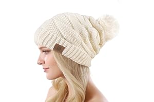 Bobelle Wear Mütze Damen, Warm Wintermütze Thermo Fleece Gefüttert, Weiche Bequem Beanie Strickmütze für Outdoorsport