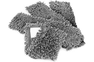 COM-FOUR® 4X Funda de Repuesto para limpiaparabrisas - Funda de limpiaparabrisas Hecha de Chenilla de Microfibra para una Limpieza a Fondo de su Espacio Vital (04 Piezas - Gris)