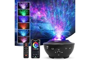 QXMCOV LED Sternenhimmel Projektor, WLAN Sternenhimmel Projektor für Kinder, Galaxy Sternenlicht Stern Projektor Kinder Nachtlicht mit App-/Sprachsteuerung, Timer/Fernbedienung/Bluetooth für Kinder Party