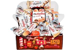CHOCOFACTURER Boîte de chocolats, Coffret cadeau original pour anniversaires, Noël, enfants, amoureux, Kinder Bueno, Happy Hippo, Kinder Joy, Nutella B-ready, Nutella biscuits, Coffret chocolat a offrir original
