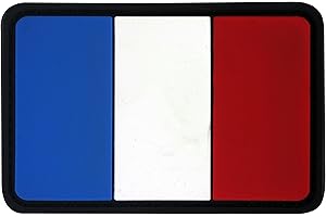 Seibertron France Flag PVC Rubber 3D Hook&Loop Touch Fastener Patch Tactical Patch by