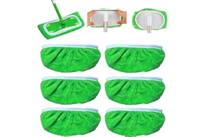ZephyrCraft 6 pezzi Panni Riutilizzabili per Swiffer Sweeper Mop, Riutilizzabili e Lavabili in Microfibra Panni per Pavimenti Asciutti e Bagnati, Ideali per la Pulizia di Pavimenti Duri e in Legno