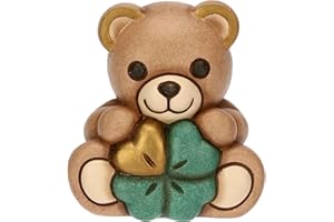 THUN - Mini Teddy portafortuna - ceramica - Collezione Animali - 5,0 x 4,3 x 5,5 cm