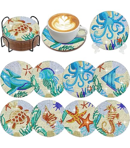 14 Dessous De Verre En Bambou En Forme De Fleur à Décorer Toi-Même – Idéal Pour La Déco Maison Et Les DIY Créatifs - 4