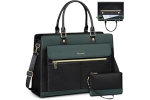 RAINSMORE Borsa Università e Lavoro Donna in Pelle PU Grande Porta PC 15.6 Pollici Impermeabile a Spalla Tracolla