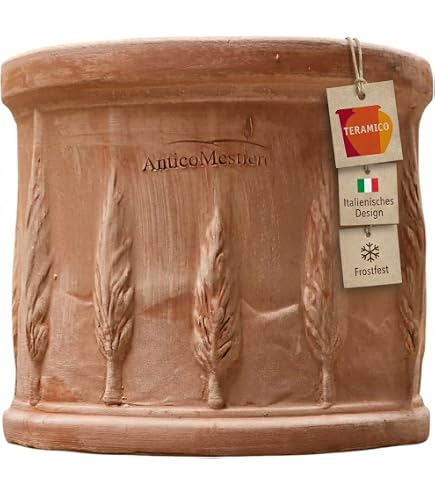 Blumenkbel Blumentopf quadratisch braun 15 x 15 cm quadratisch terracotta  : Amazon.de: Garten