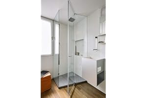 CHICHL Azulejo de repuesto para pared trasera de ducha, revestimiento de pared sin costuras, seda blanca brillante, 2000 x 1000 x 2