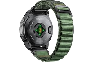 NotoCity Armband för Garmin/Forerunner/Epix/Quatix, nylon Quickfit armband G-krok justerbar