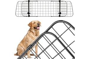 STEK Headrest Dog Guard Barrier for Cars boot, Universal Expandable 90-140CM Heavy-Duty Metal Mesh Adjustable Dog Barrier for Dog Cat Pet No Tool Easy Installation Fit Most Vehicles SUVs HatchBack Estate