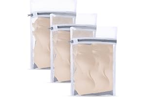 JIEYAO Siatkowe worki na pranie, 3 szt. torby na bieliznę do prania delikatnych, siatka o strukturze plastra miodu, torba na pranie z mocnym zamkiem błyskawicznym, do pralki, bielizny, spodni