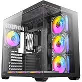 Antec CX Mirror Mini Kule Bilgisayar Kasası, Siyah, 270&deg; Panoramik Temperli Cam, &Ccedil;ift Kamera Tasarımı, 7x120mm ARGB Fan Dahil