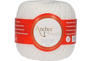 Anchor Freccia - Ovillo de hilo de ganchillo (100% algodón, grosor 12)