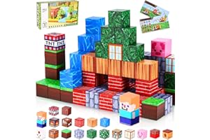 SYVORY Costruzioni Magnetiche Blocchi 100Pezzi, Blocco Magnetico Giocattolo Magnetiche, Giocattoli Magnetici Creativi Montessori, 3 4 5 6 7 Anni Ragazzo e Ragazza Magnetic Building Blocks Regali di Bambini