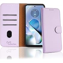 SEAHAI Leather Flip Case For Motorola Moto G24/Moto G24 Power, Premium PU Wallet Book Folio Ultra-thin Shockproof Cover Kickstand With Credit Card