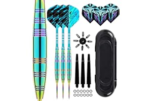 AIQILAI Steel Tip Darts Set,3 Pack Professional Dart with Aluminum Shafts and Darts Case