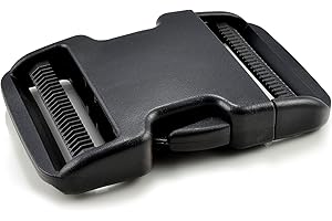 Ganzoo Fermoir à clip en plastique Noir Très grand format 88 mm x 60 mm