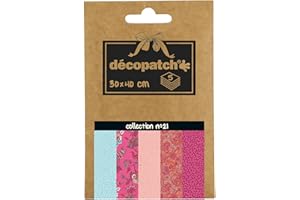 ‎DÉCOPATCH Decopatch Décopatch DP021C Déco Pocket No. 21 Pack of 5 Sheets of Décopatch Paper 30 x 40 cm 1 Pack