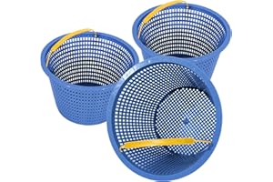 POOLAZA Lot de 3 paniers de Rechange pour Piscine enterrée – Enlevez Les Feuilles et Les gravats – 20,5 cm en Haut, 14 cm en Bas 14 cm et Profondeur 13 cm