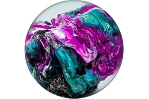 Startonight Impression sur Verre Acrylique Tableau - Globe Violet Bleu Rond Décor - Moderne Image pour la Décoration de la Maison 60 cm