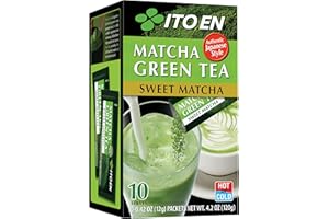 ‎ITO EN ITO EN Instant-Matcha-Pulver – Gesüßtes Matcha-Teepulver in Sachets à 12 g (10 Stück pro Packung) – 1 x 120 g