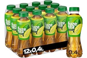 ‎FUZE TEA Fuze Tea Schwarzer Tee Zitrone Zitronengras - außergewöhnliche Fusion aus Tee und fruchtigem Zitronen-Geschmack - Eistee aus nachhaltigem Anbau - Einweg Flaschen (12 x 400 ml)