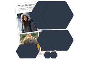 AXEN Down Jacket Patches Self-Adhesive Nylon Repair Patches Waterproof Pre-Cut Repair Patches for Jacket Tent Outerwear, Pack of 8 Blue