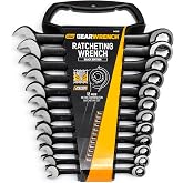 GearWrench 9412BE cırcırlı anahtar seti, metrik, siyah, 8-19 mm, 12 adet [sınırlı s&uuml;r&uuml;m]