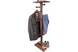 TIDYBOY Herrendiener, Kleiderbutler & Stummer Diener aus Holz, Design Kleiderständer, Kleiderhalter & Klamotten Ständer in Berlin Handgearbeitet, Modern Stiller Diener Kleiderablage für Schlafzimmer