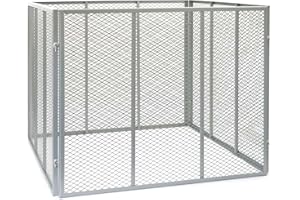 Wiltec Kompostownik 800 l z siatki metalowej, trwały kompostownik ogrodowy 100x100x80 cm, ekologiczne przetwarzanie bioodpadów w naturalny nawóz