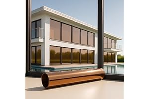 MARAPON® Spiegelfolie Fenster Sichtschutz [44.5x200 cm] Fensterfolie Sonnenschutz außen ohne Rückstände - Spiegelfolie Fenster Sichtschutz - Sonnenschutzfolie Fenster - Dachfenster verdunkeln