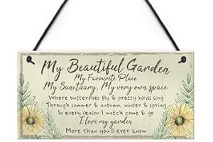 RED OCEAN Beautiful Garden Plaque Summer House Sign Garden Shed Friendship Mum Nan Gift