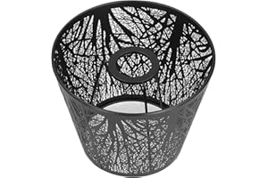 Serlium Lampenschirme Lampenschirme aus Schmiedeeisen, Geschnitzte Baumform für E27-Glühbirnen, Kerzen, Kronleuchter, Wandlampen, Tischlampen(Schwarz)