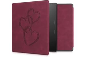 kwmobile Custodia eReader Compatibile con Amazon Kindle Oasis 10. Generation Cover - eBook Reader Flip Case - Cover eReader Magnetica Pelle PU Cuore Metallico