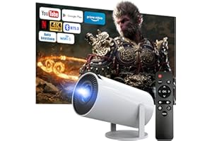 MOTIVX TOOLS Proyector Portátil con Android 13, 2024 Actualizado Proyector 4k 1080P Full HD Soporte, Mini Proyector Portatil WiFi 6 BT 5.3, Proyector Cine en Casa para TV Stick/HDMI/USB/Laptop/Phone