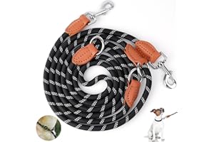 Ticeed Correas de Perros, 3m Correa para Perro Ajustable en 5 Longitudes Correa Perro con Banda Reflectante, Correa de Adiestramiento para Perros Grande Mediano y Mascotas