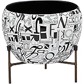 Amazon Brand - Solimo Metal Crocus Flower Planter with Tripod Stand | Versatile Indoor & Outdoor Decor | Secure Support for P