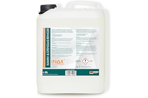 INOX-LIQUIDSYSTEMS INOX® - Starker Kaminscheibenreiniger 5L Kanister | Perfekter Entrußer für Ihren Kaminofen | Ofenglasreiniger - entfernt Ruß, Rauchharz, Öl, & Fett auf Backofenscheiben