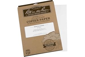 Rite in the Rain Weatherproof Copier Paper, 8.5" x 11", 20# White, 200 Sheet Pack (No. 8511)