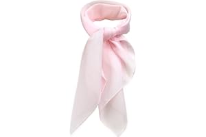 TigerTie Foulard en mousseline fine pour femme - Couleur unie - Dimensions : 58 x 58 cm