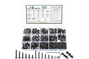 YOUYIDUN 930 STK M3 Schrauben Set, Sechskantschrauben Muttern Set & Innensechskant Schrauben und Muttern Set, Zylinderkopfschrauben mit Unterlegscheiben Set, Kleine Gewindeschrauben Sortiment, Schwarz