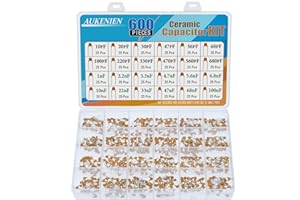 AUKENIEN 24Wartość 600sztuk Zestaw Kondensatorów ceramicznych Asortyment kondensatorów od 10pF do 100nF