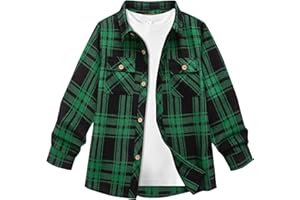 SwissWell Chemise à Carreaux Enfant Manche Longue Garçon en Flanelle Boutonnée T-Shirt Classics Sweat Shirt