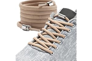LaceHype - 2 par premium elastiska skosnören med metallkapslar utan knytning – set för 2 par skor – med kapslar för sneakers
