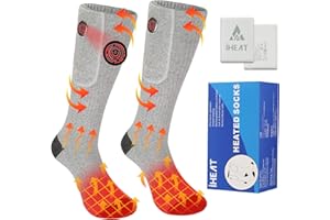IHEAT Heated Socks for Men Women,Upgraded Rechargeable Electric Heated Socks With 5000mAh&3 Heat Settings, Washable Cold Foot Warmers for Cycling Camping Hiking