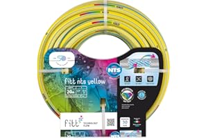FITT NTS YELLOW 1/2" (12,5mm) 20m - Manguera para Riego de Jardín, Robusta para Uso Intensivo