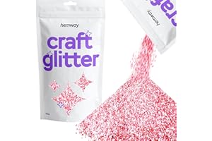Hemway Craft Glitter Multi Purpose Flakes for Arts Crafts Tumblers Resin Epoxy Nails Wax Scrapbook Glass Schools Decorations - Light Rose Gold - Fine (1/64" 0.015" 0.4mm) 100g / 3.5oz