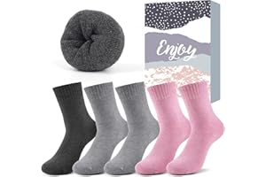 URECOVER Regalos Originales para Mujer Calcetines Termicos Mujer: 5 Pares 39-42 Calcetines Mujer Invierno Gordos Calcetines Lana Casa, Regalos Para Mujer Madres Abuela Regalos Regalos Navidad Mujer Originales