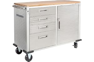 Seville Classics UltraHD rullande arbetsbänk med 4 lådor, för kontor, garage, verkstad, 121,9 x 50,8 x 95,2 cm, granit
