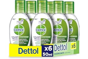 Dettol - Gel hidroalcoholico higienizante de manos - 50 ml x 6